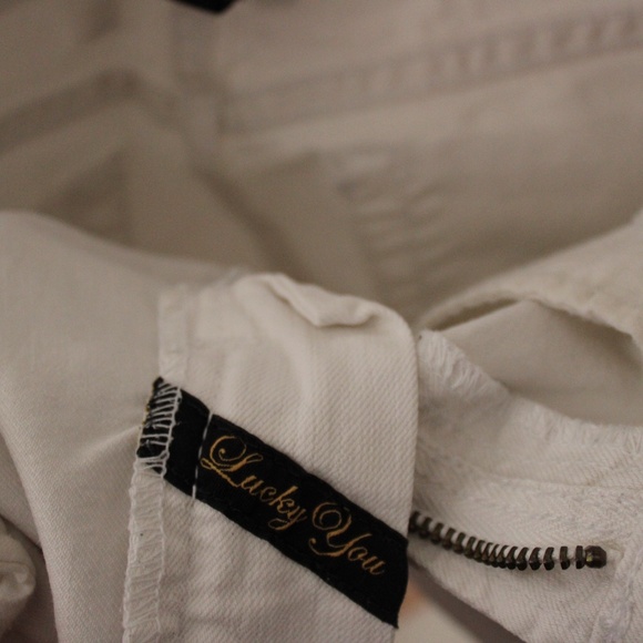 2000's Lucky Brand White Denim Slim Skinny Cut Jeans - Picture 7 of 7